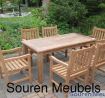 Teak Tisch Teakgartentisch aus Holz Gartenmöbel Alu Holz